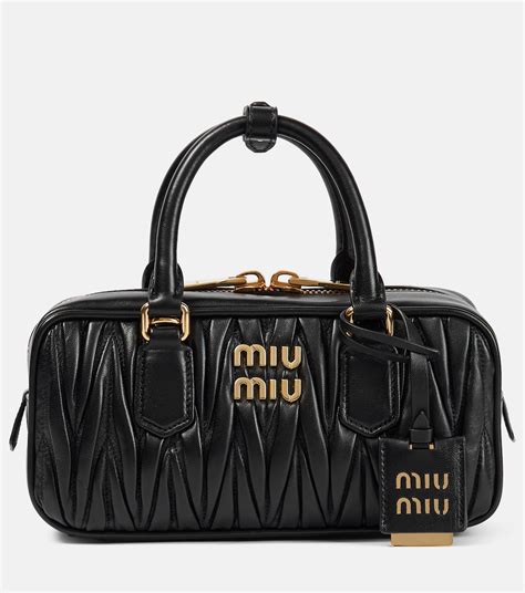 arcadie leather bag miu miu|Black Arcadie Leather Bag .